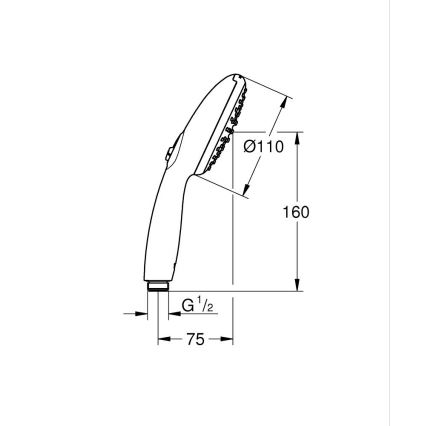 GROHE 27946001 - Käsisuihku VITALIO START 110 110 mm kiiltävä kromi