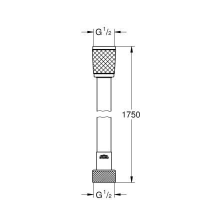 GROHE 287422432 - VITALIOFLEX TREND suihkuletku 1750 mm, musta