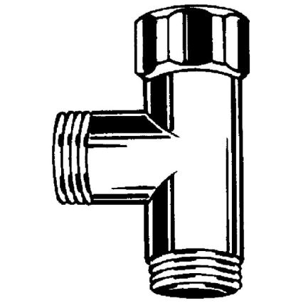 GROHE 28874000 - T-liitin DN 15 kiillotettu kromi