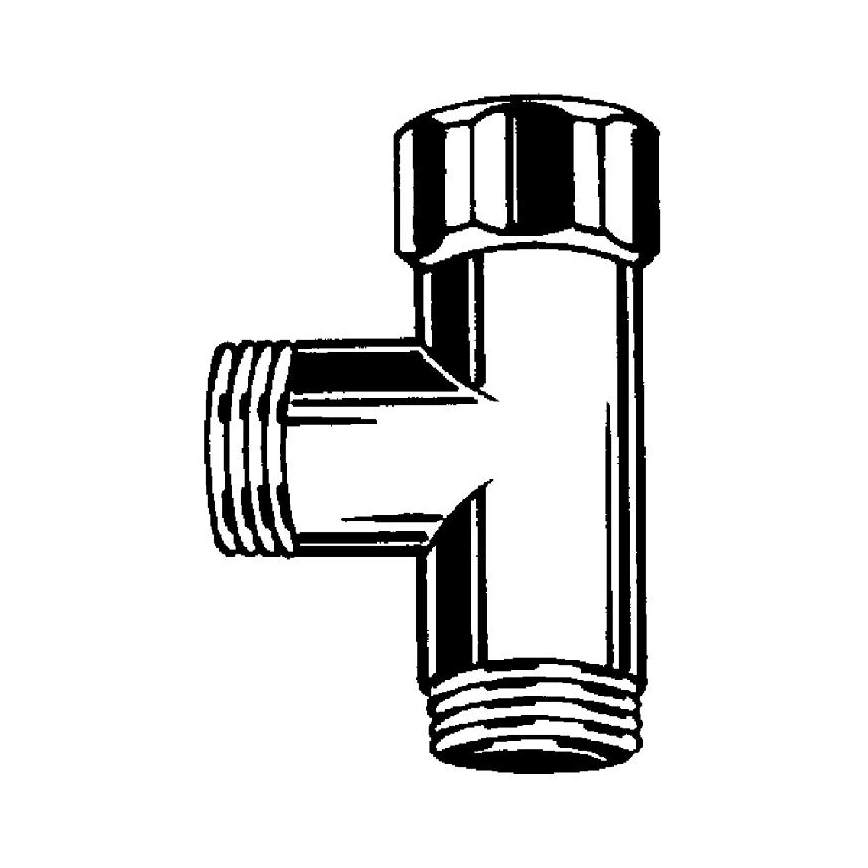 GROHE 28874000 - T-liitin DN 15 kiillotettu kromi