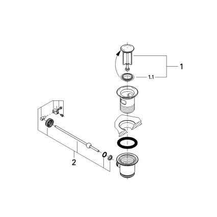 GROHE 28910000 - Viemärisarja 1 14” kiillotettu kromi