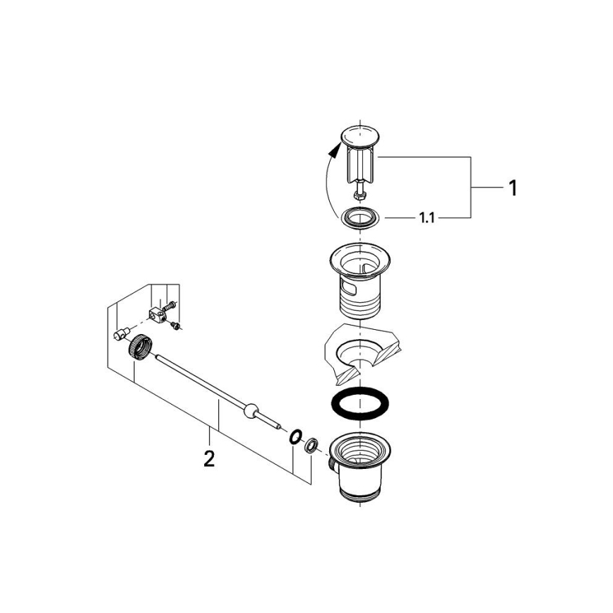 GROHE 28910000 - Viemärisarja 1 14” kiillotettu kromi