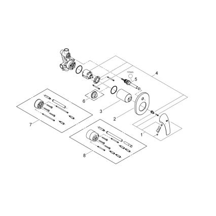 GROHE 29043000 - EUROCUBE ammehana, kiiltävä kromi