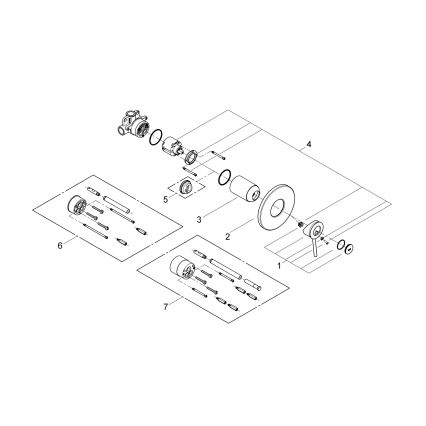 GROHE 29048000 - BAUCLASSIC-suihkuhana seinän sisään asennettavaksi, kiiltävä kromi
