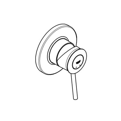 GROHE 29048000 - BAUCLASSIC-suihkuhana seinän sisään asennettavaksi, kiiltävä kromi