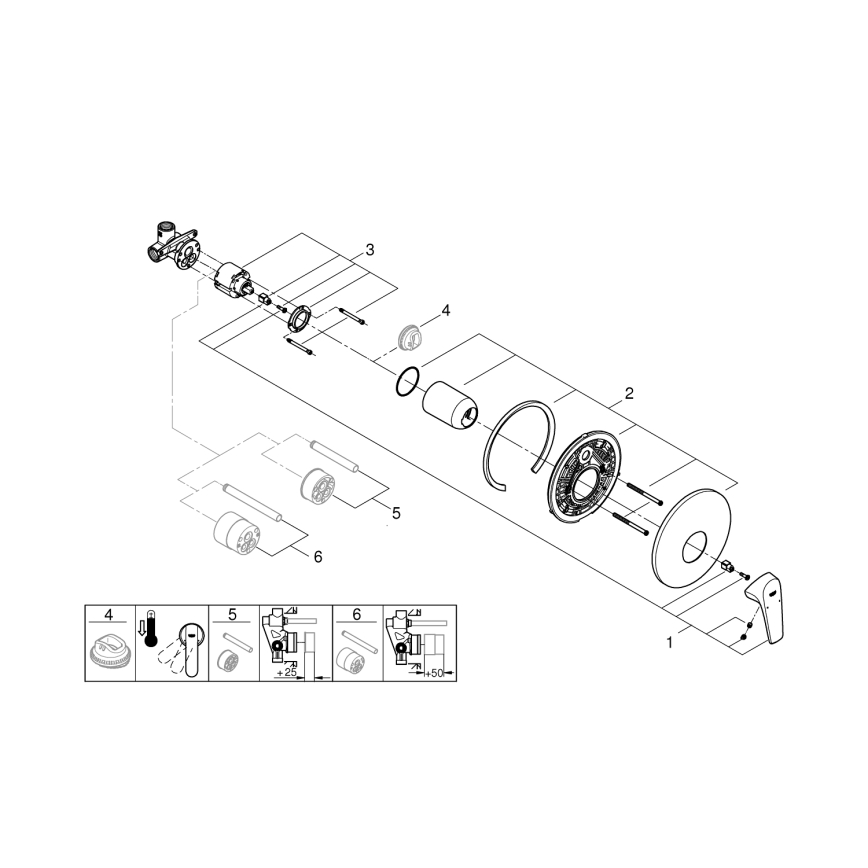 GROHE 29116000 - Suihkuhana START FLOW, kiiltävä kromi