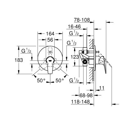 GROHE 29117000 - LINEARE ammehana kiiltävä kromi