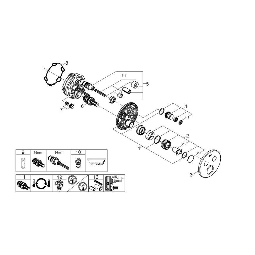 GROHE 29119AL0 - Termostaatti GROHTHERM SMARTCONTROL grafiitti