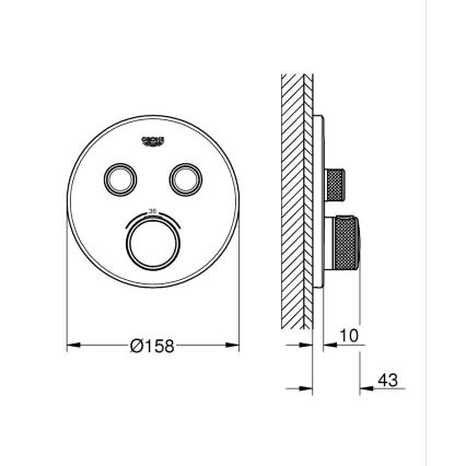 GROHE 29119AL0 - Termostaatti GROHTHERM SMARTCONTROL grafiitti