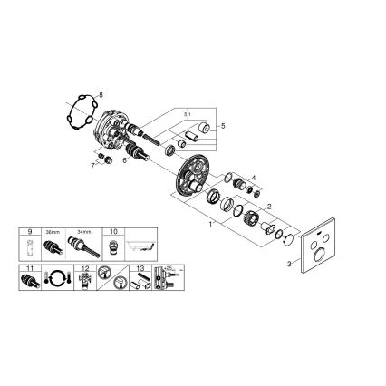 GROHE 29124A00 - Termostaattinen sekoitin GROHTHERM SMARTCONTROL grafiitti
