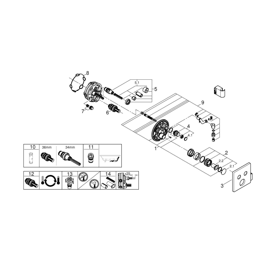 GROHE 29125000 - Termostaattinen ammehana GROHTHERM SMARTCONTROL, kromi