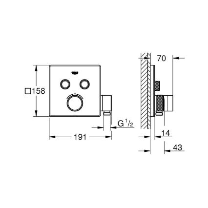 GROHE 29125000 - Termostaattinen ammehana GROHTHERM SMARTCONTROL, kromi