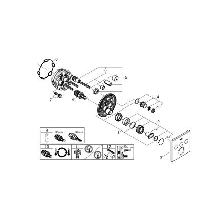 GROHE 29126AL0 - Termostaatti GROHTHERM SMARTCONTROL 158 × 158 mm grafiitti