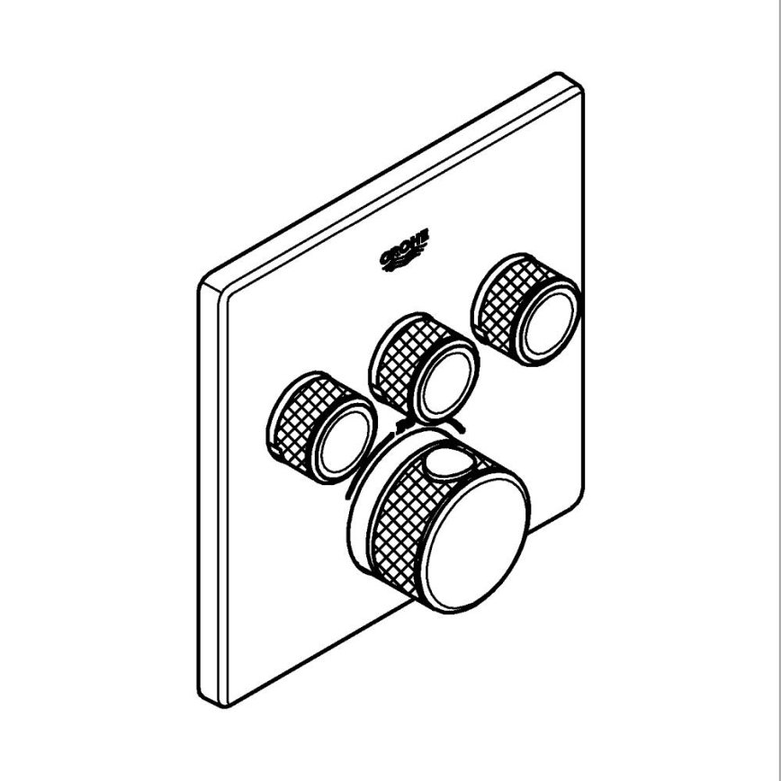 GROHE 29126AL0 - Termostaatti GROHTHERM SMARTCONTROL 158 × 158 mm grafiitti