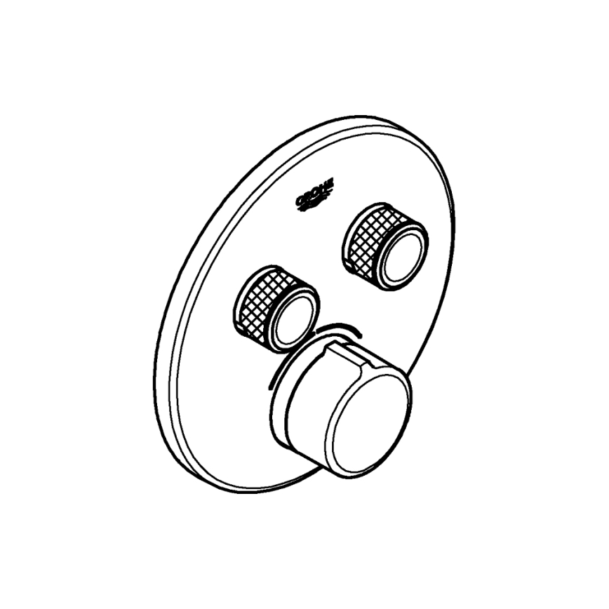 GROHE 29145000 - Piiloasennettavan hanan peitelevy SMARTCONTROL kiiltävä kromi