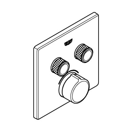 GROHE 29148000 - Peitelevy sisäänrakennettavalle SMARTCONTROL-sekoittimelle, kiiltävä kromi