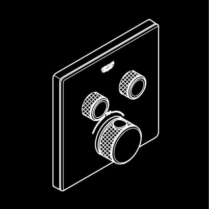 GROHE 29156LS0 - Sisäänrakennettava termostaatti GROHTHERM SMARTCONTROL, valkoinen