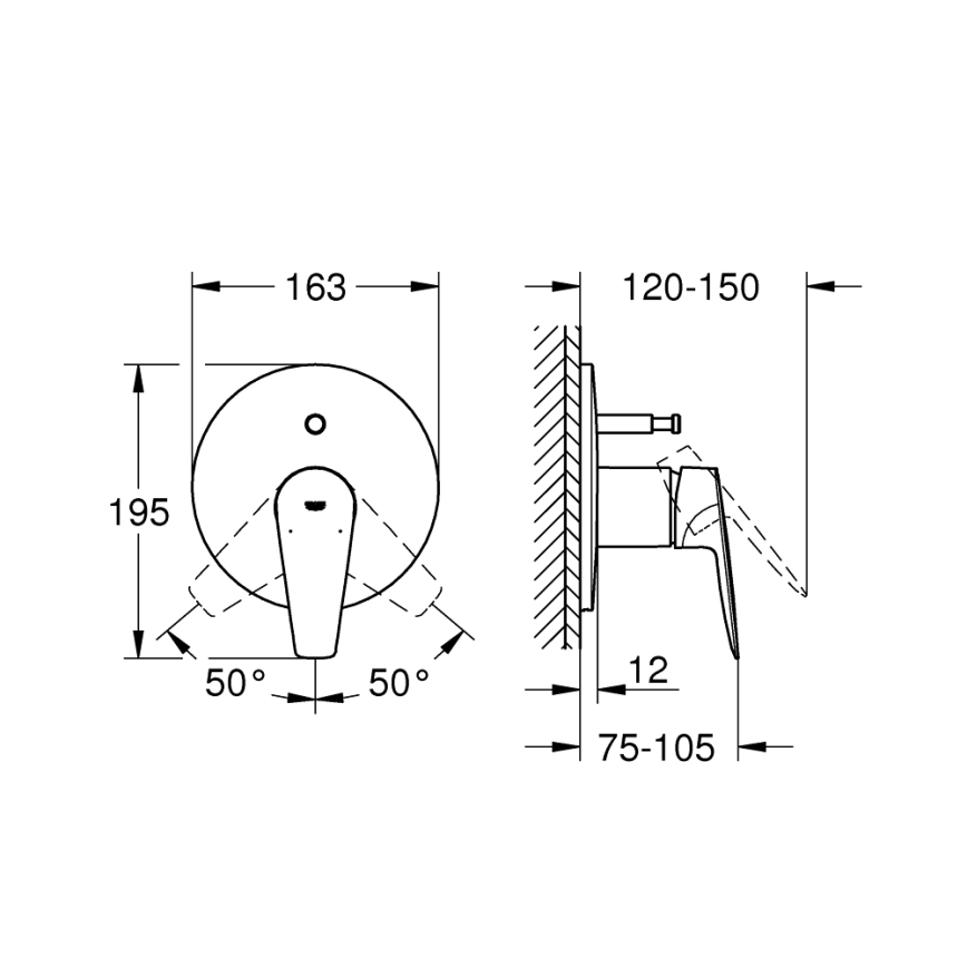 GROHE 29190001 - Ammehana BAUEDGE DN 15 kiiltävä kromi