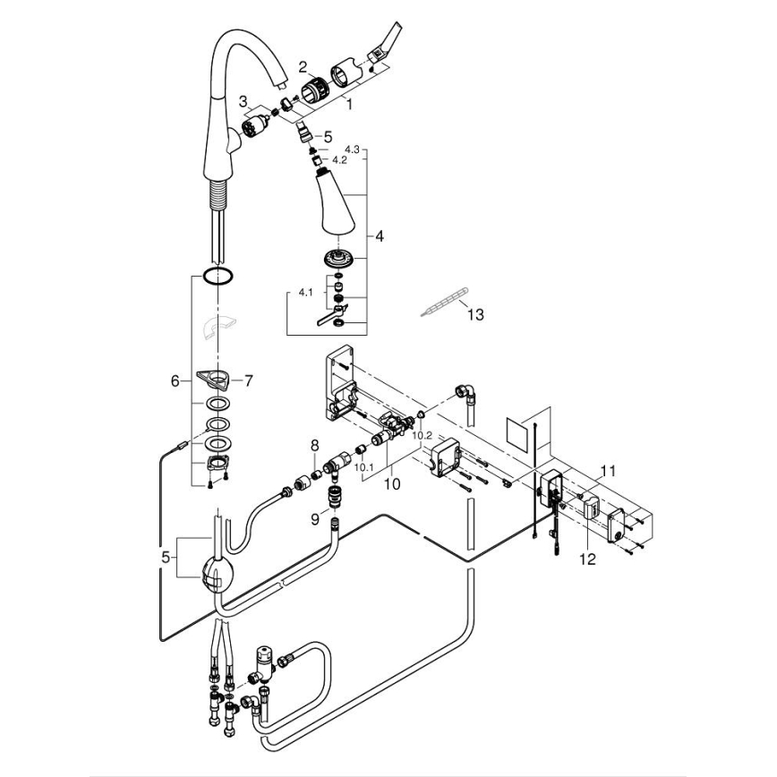GROHE 30219002 - Elektroninen keittiöhana ZEDRA TOUCH kiiltävä kromi