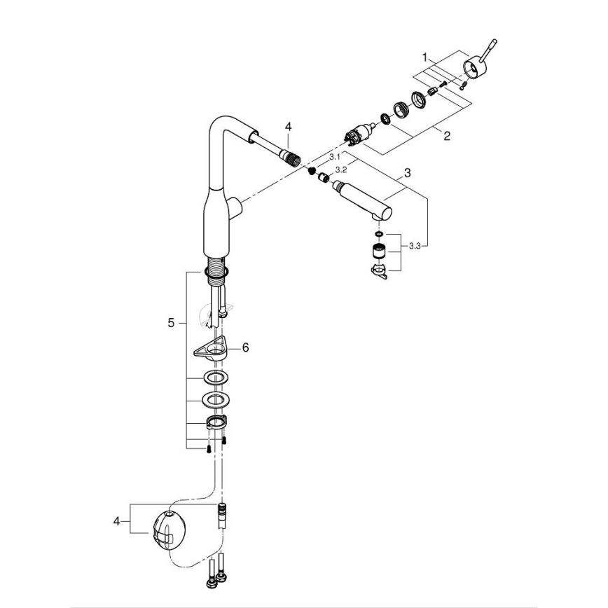 GROHE 30270AL0 - ESSENCE keittiöhana, grafiitti