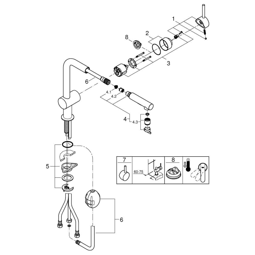 GROHE 30274DC0 - Keittiöhana A ruostumaton teräs