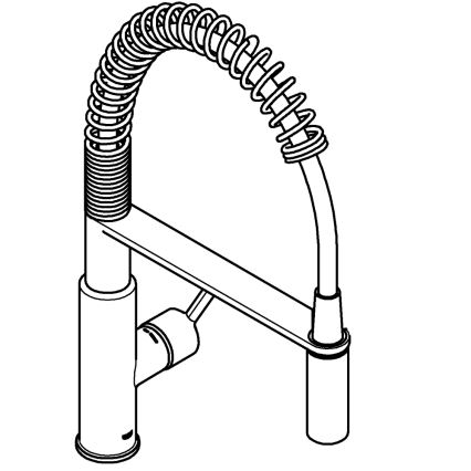 GROHE 30361000 - Keittiöhana GET 455 mm kiiltävä kromi