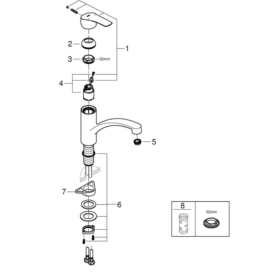 GROHE 30530002 - START-keittiöhana, kiiltävä kromi