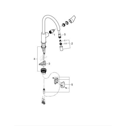 GROHE 30551000 - START EDGE altaan hana 357 mm, kiiltävä kromi