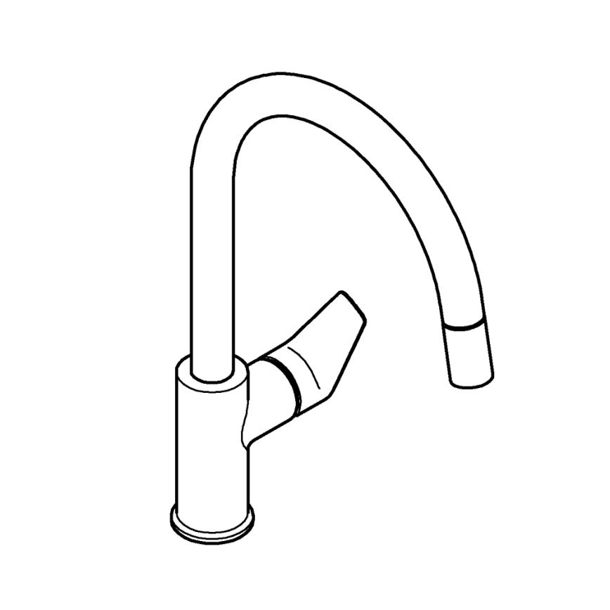 GROHE 30551000 - START EDGE altaan hana 357 mm, kiiltävä kromi