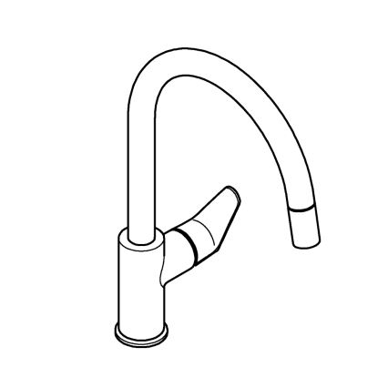 GROHE 30562000 - Keittiöhana START CURVE 357 mm kiiltävä kromi