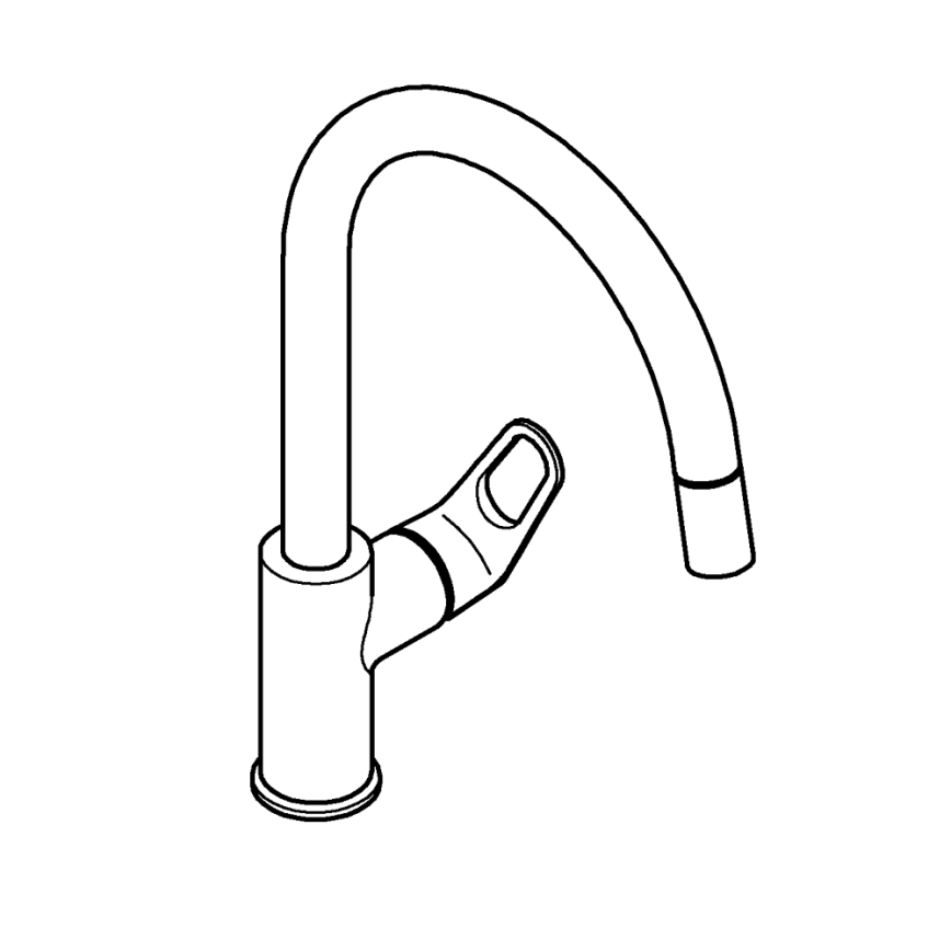 GROHE 30569000 - Allashana START FLOW 357 mm kiiltävä kromi