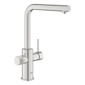 GROHE 30590DC0 - Keittiöhana ulosvedettävällä suihkupäällä BLUE PURE, ruostumaton teräs