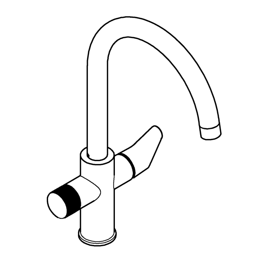 GROHE 30592000 - Keittiöhana BLUE PURE StartCurve 411 mm kiiltävä kromi