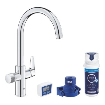 GROHE 30593000 - Keittiöhana BLUE PURE C, C-muotoinen juoksutin, kiiltävä kromi