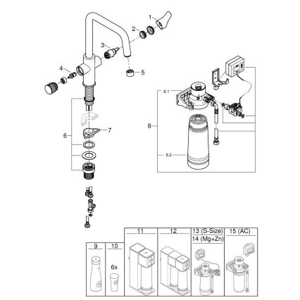 GROHE 30594000 - Keittiöhana BLUE PURE Start suodatustoiminnolla Ultrasafe, kromi