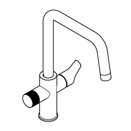 GROHE 30595DC0 - Keittiöhana BLUE PURE ruostumaton teräs