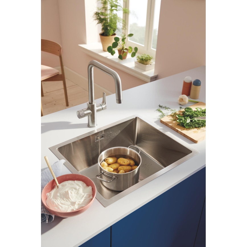 GROHE 30595DC0 - Keittiöhana BLUE PURE ruostumaton teräs