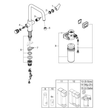 GROHE 30596000 - Keittiöhana BLUE PURE suodatusominaisuudella, kiiltävä kromi