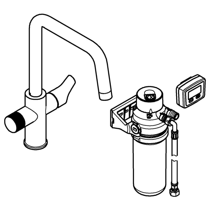 GROHE 30596000 - Keittiöhana BLUE PURE suodatusominaisuudella, kiiltävä kromi