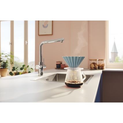 GROHE 30600000 - BLUE PURE keittiöhana, L-mallinen juoksutin, kiiltävä kromi