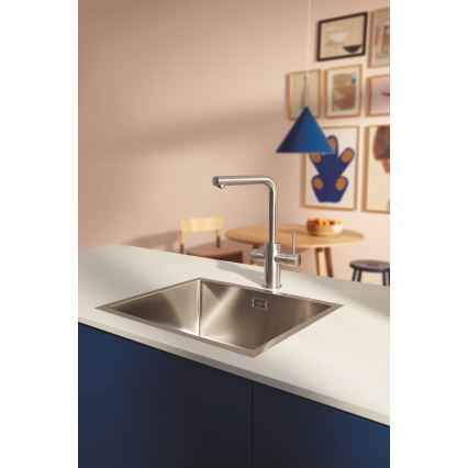 GROHE 30601DC0 - BLUE PURE keittiöhana ulosvedettävällä suuttimella, ruostumaton teräs