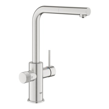 GROHE 30601DC0 - Keittiöhana BLUE PURE vedettävällä suihkupäällä, ruostumaton teräs