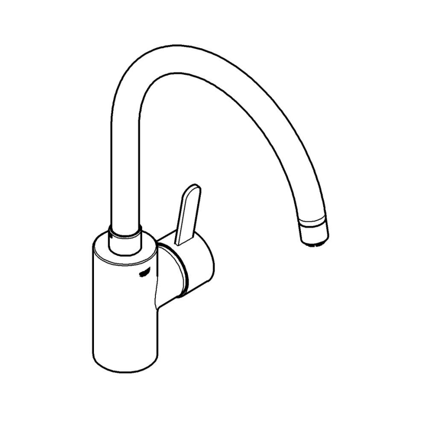 GROHE 31180000 - Keittiöhana EUROSMART COSMOPOLITAN, kiiltävä kromi