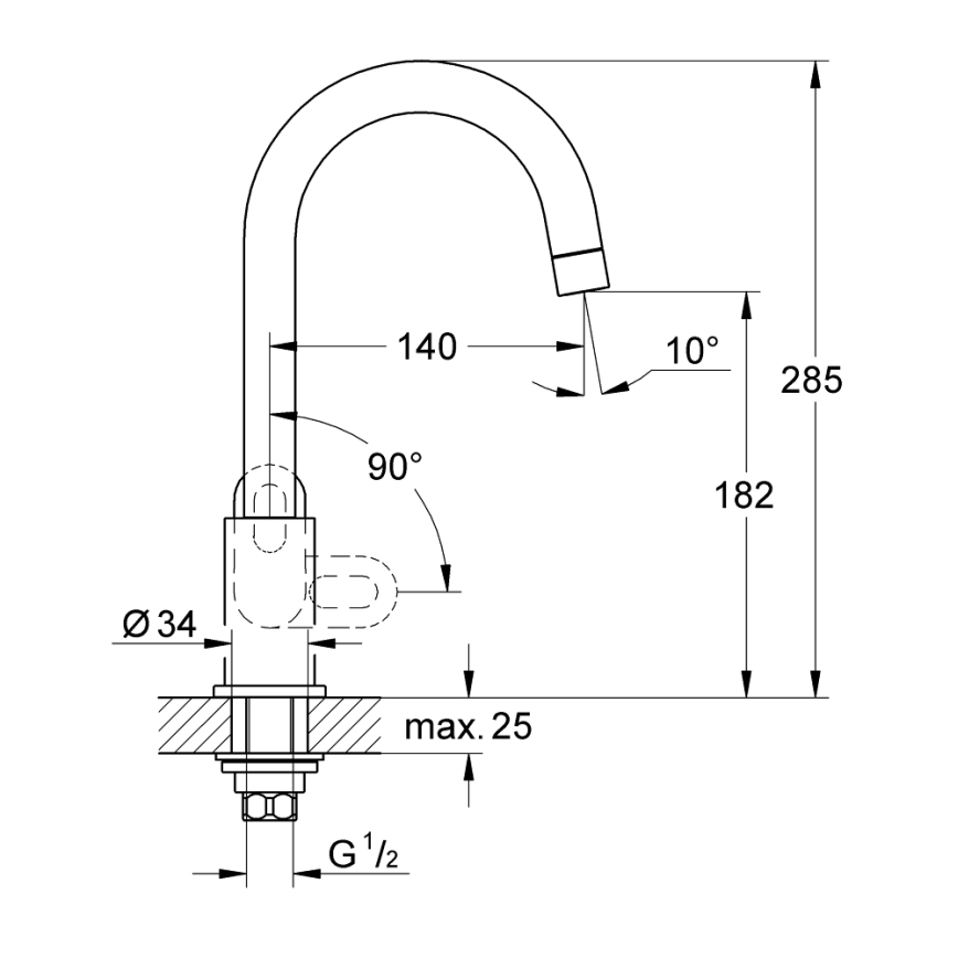 GROHE 31222000 - BAULOOP-keittiöhana kiiltävä kromi