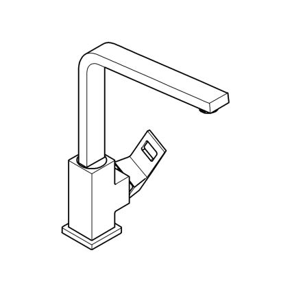 GROHE 31255000 - EUROCUBE keittiöhana, kiiltävä kromi