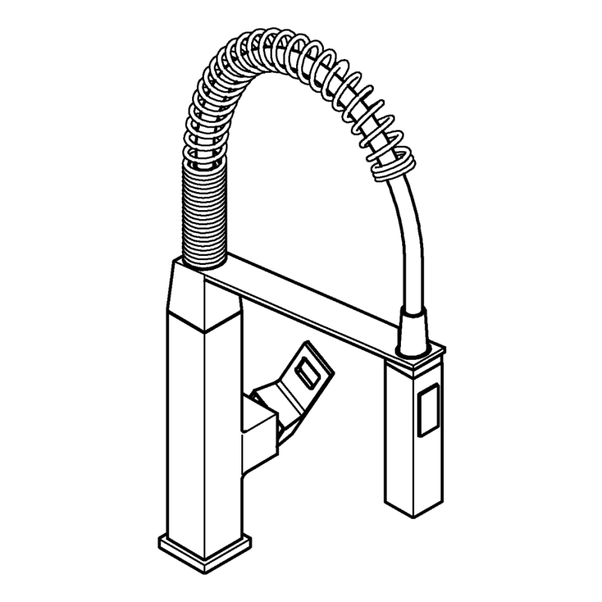 GROHE 31395000 - Keittiöhana EUROCUBE 547 mm kiillotettu kromi