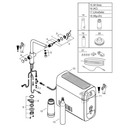 GROHE 31454001 - Keittiöhana BLUE HOME, L-mallinen juoksuputki, kiiltävä kromi