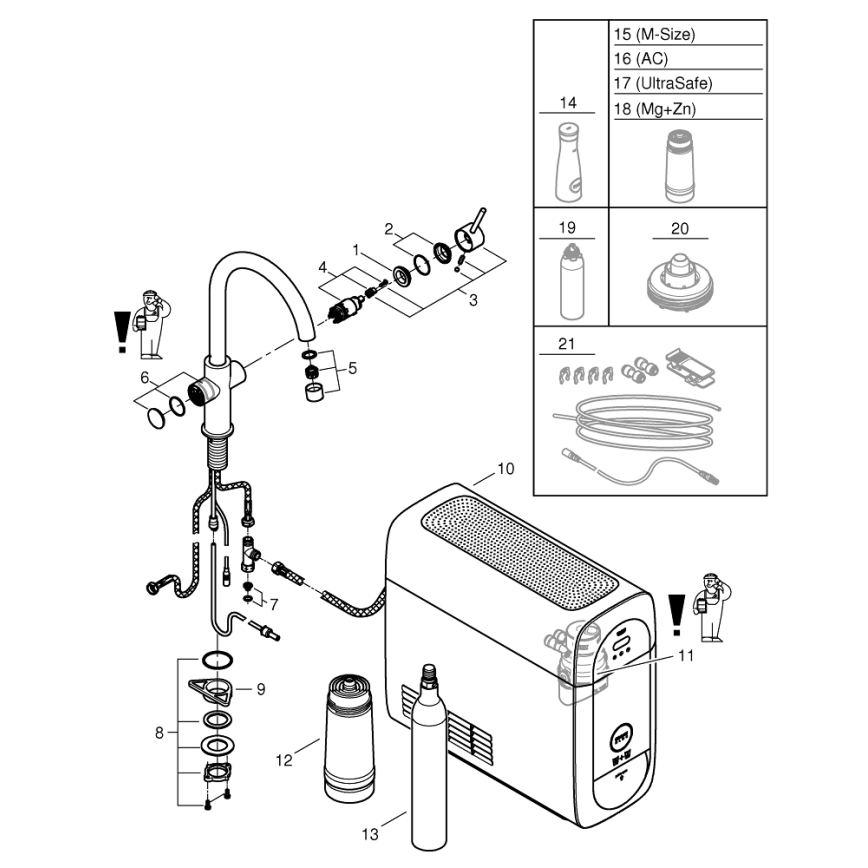 GROHE 31455001 - Keittiöhana BLUE HOME kiiltävä kromi