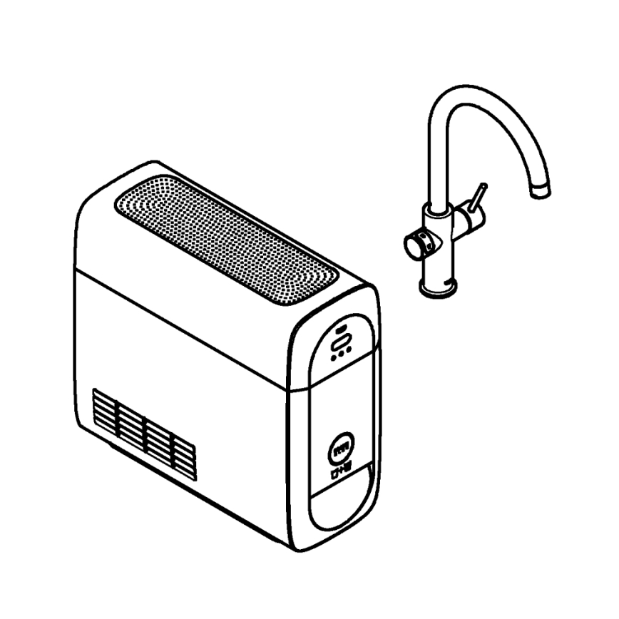 GROHE 31455001 - Keittiöhana BLUE HOME kiiltävä kromi