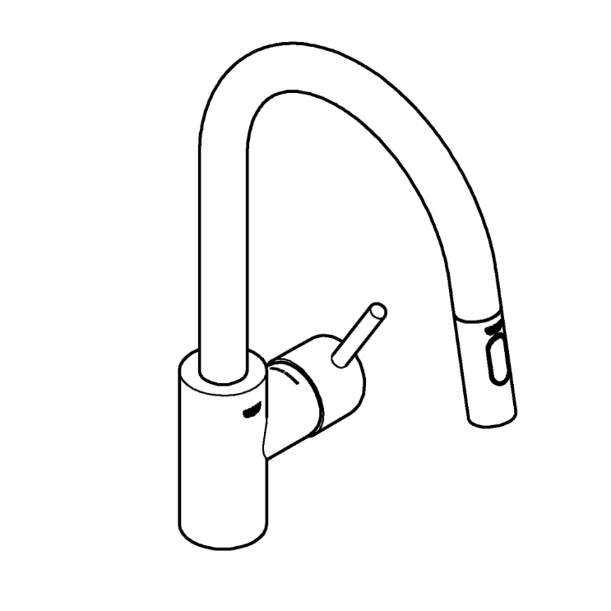 GROHE 31483DC2 - CONCETTO-keittiöhana, ruostumaton teräs